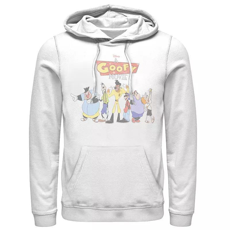 Disneys A Goofy Movie Mens Group Shot Logo Hoodie Athletic Grey Product Image