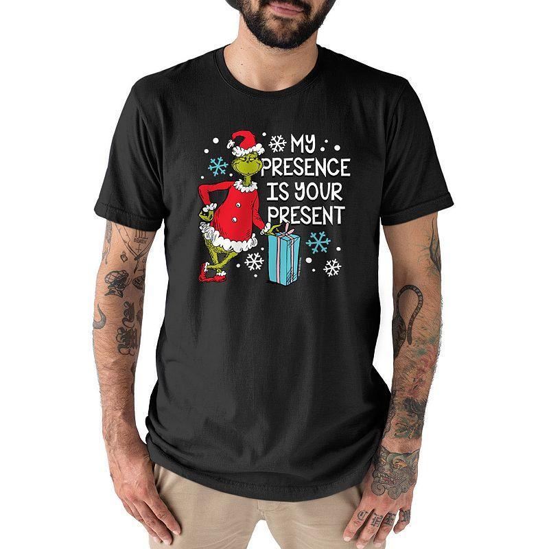 Mens Dr. Seuss Grinch My Presence Is Your Present Tee Product Image