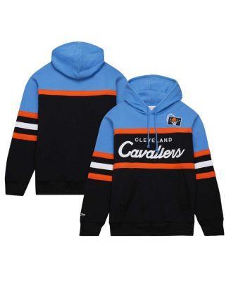 Mens Mitchell & Ness /Blue Cleveland Cavaliers Head Coach Pullover Hoodie Product Image