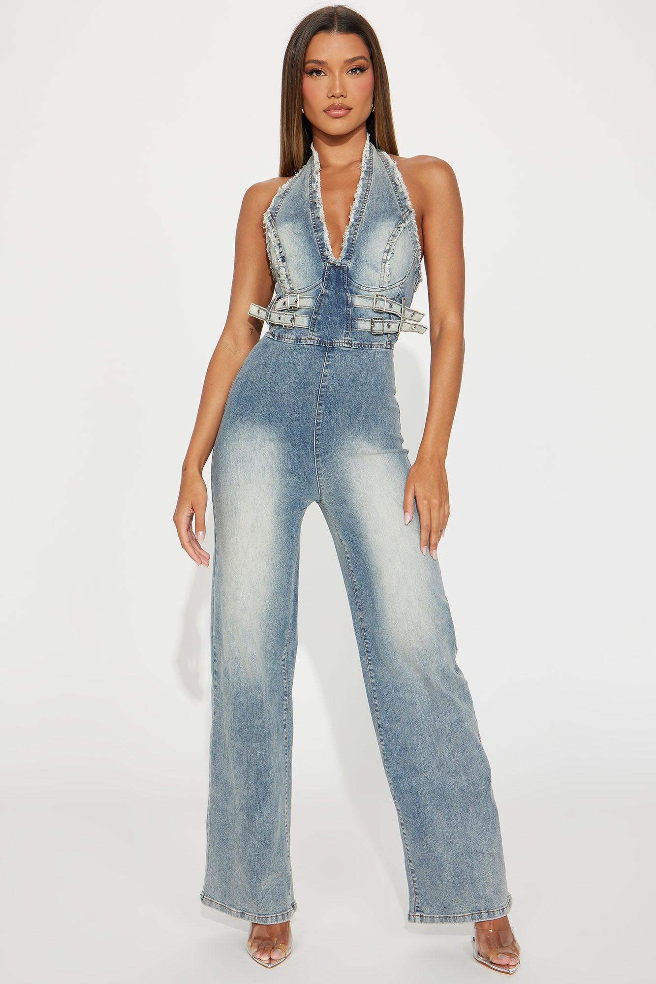 Demie Denim Jumpsuit - Medium Wash Product Image