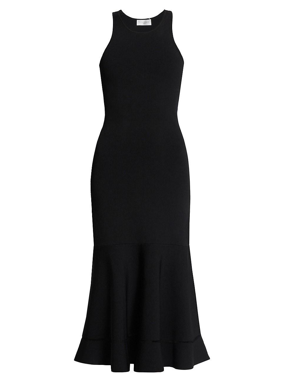 Womens Sleeveless Fit-and-Flare Midi-Dress Product Image