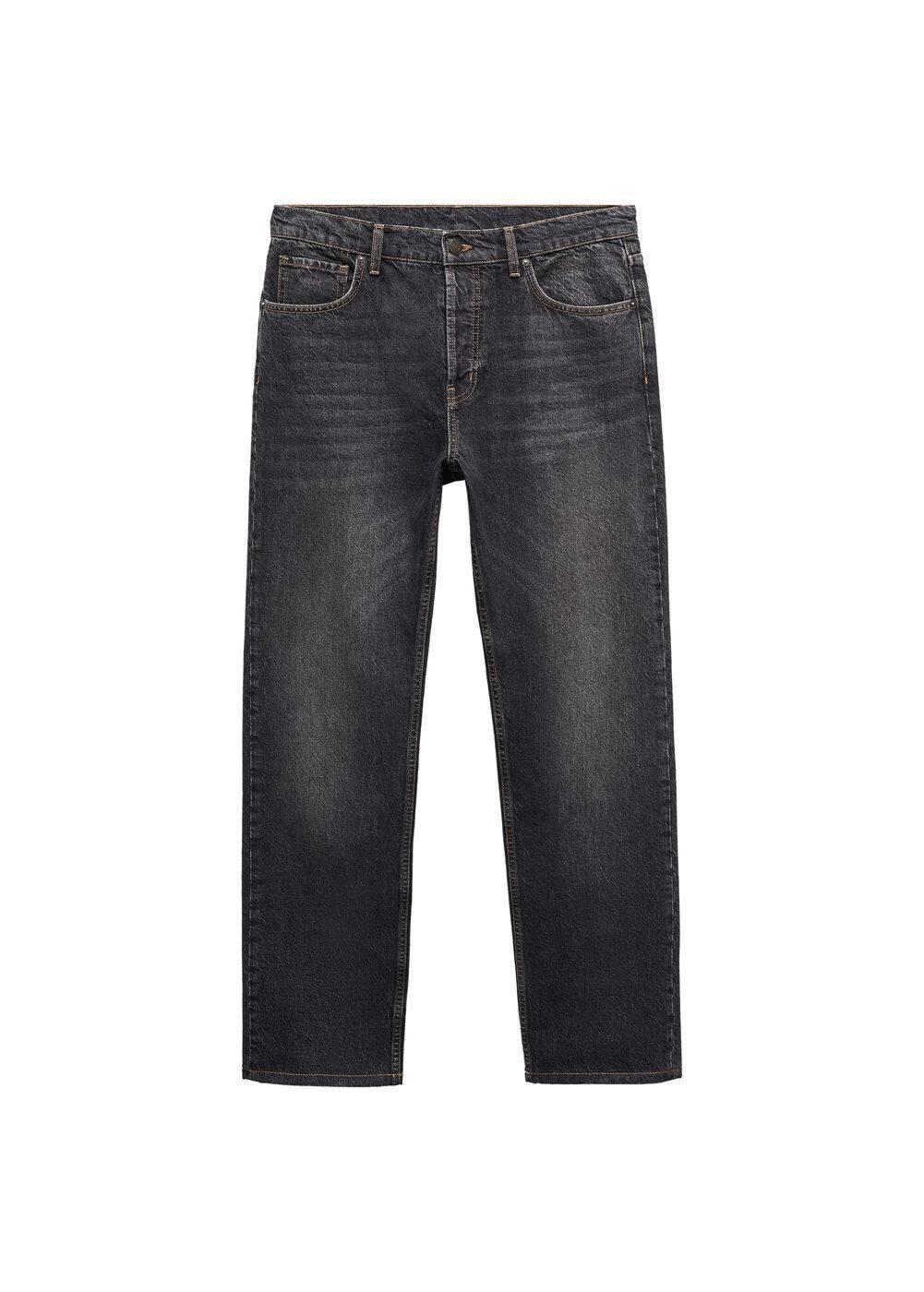 MANGO MAN - Relaxed fit dark wash jeans open greyMen Product Image