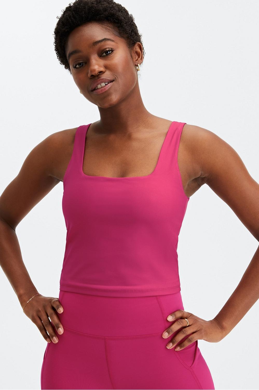 Fabletics Lydia Built-In Bra Tank Womens pink Size XXL Product Image