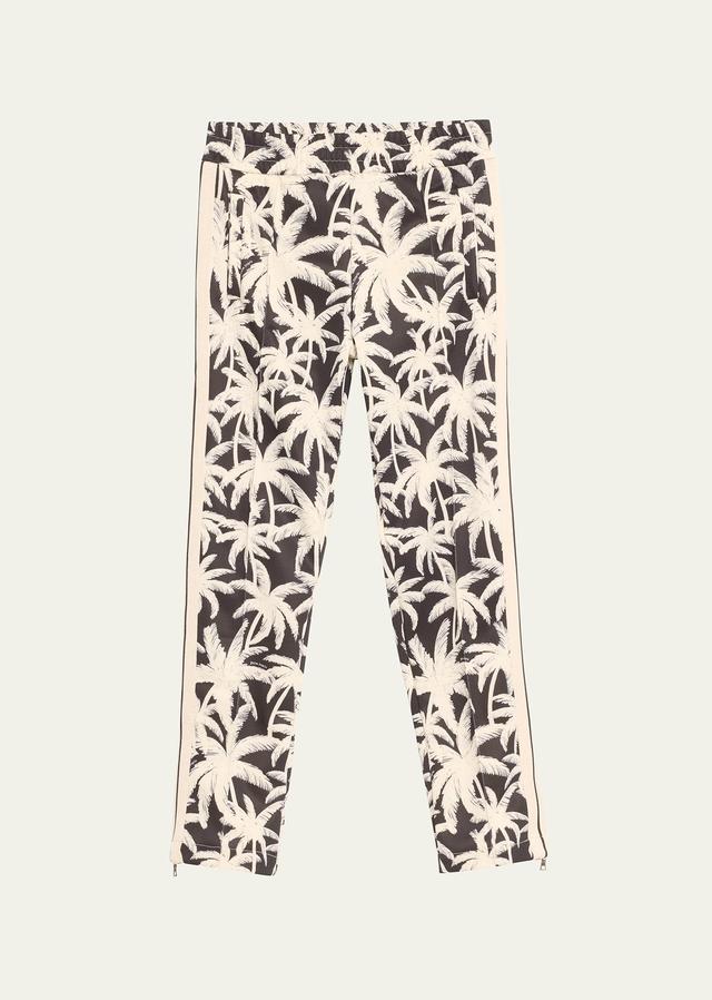 Mens Two-Tone Palm-Print Track Pants Product Image