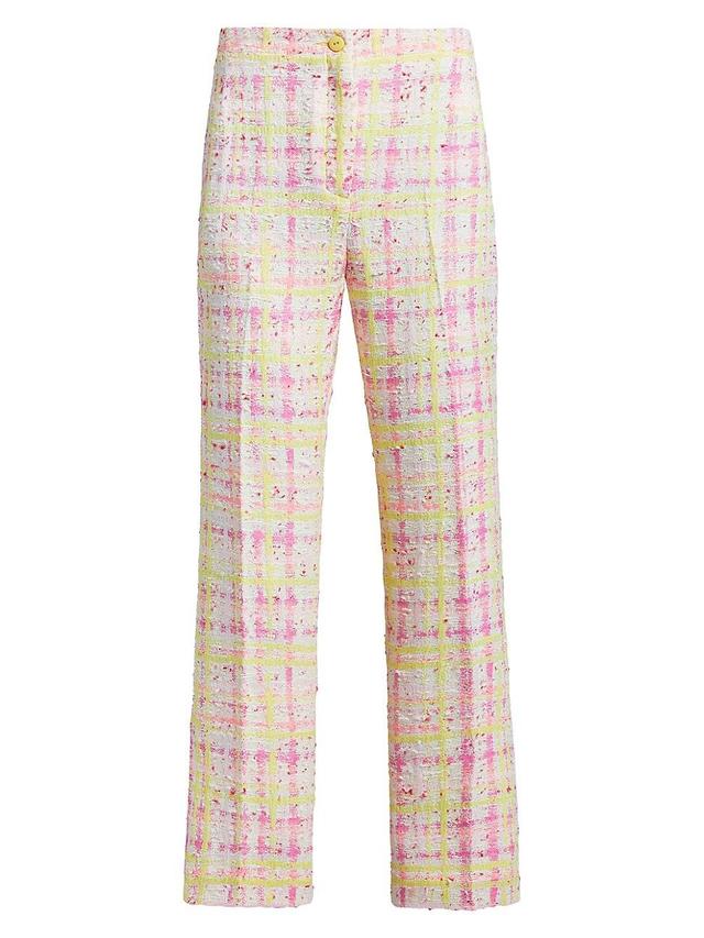 Womens Tweed Straight-Leg Ankle Pants Product Image