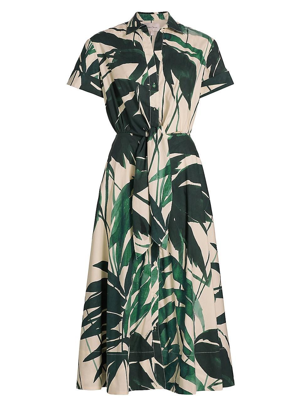 Womens Asbury Leafy Midi Shirtdress Product Image