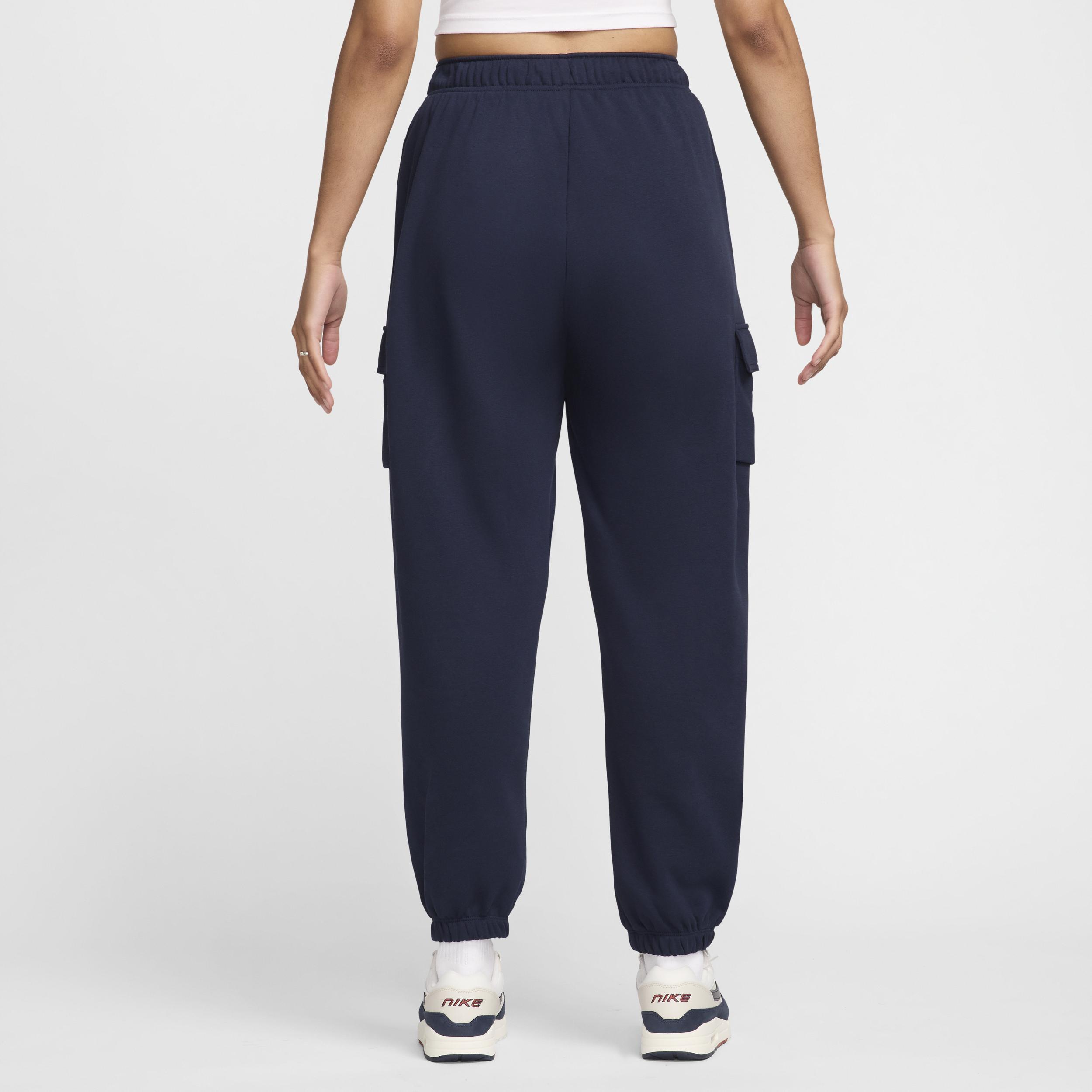 Womens Nike Sportswear Club Fleece Mid-Rise Oversized Cargo Sweatpants Product Image