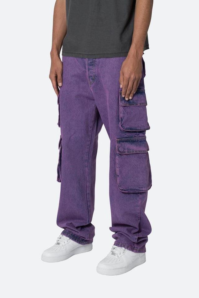 V580 Baggy Cargo Pants - Purple Product Image