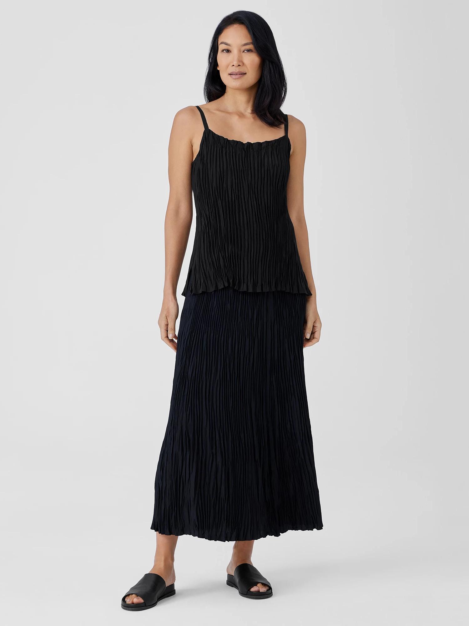 EILEEN FISHER Crushed Silk Maxi Skirtfemale Product Image