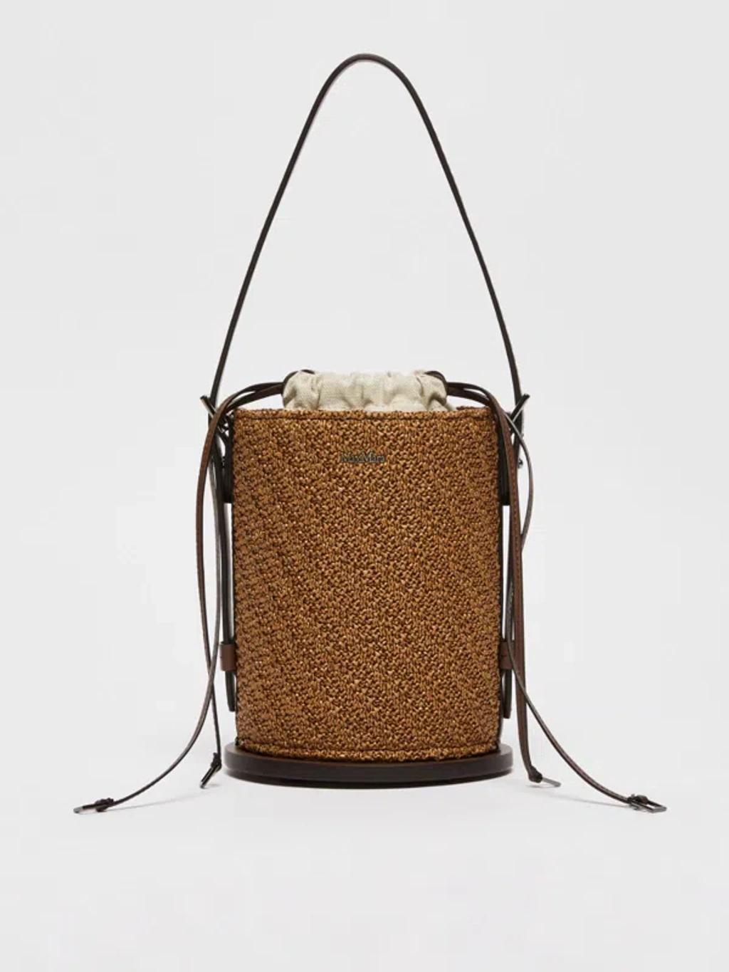 Crochet Archetipo Bucket Bag In Brown Product Image