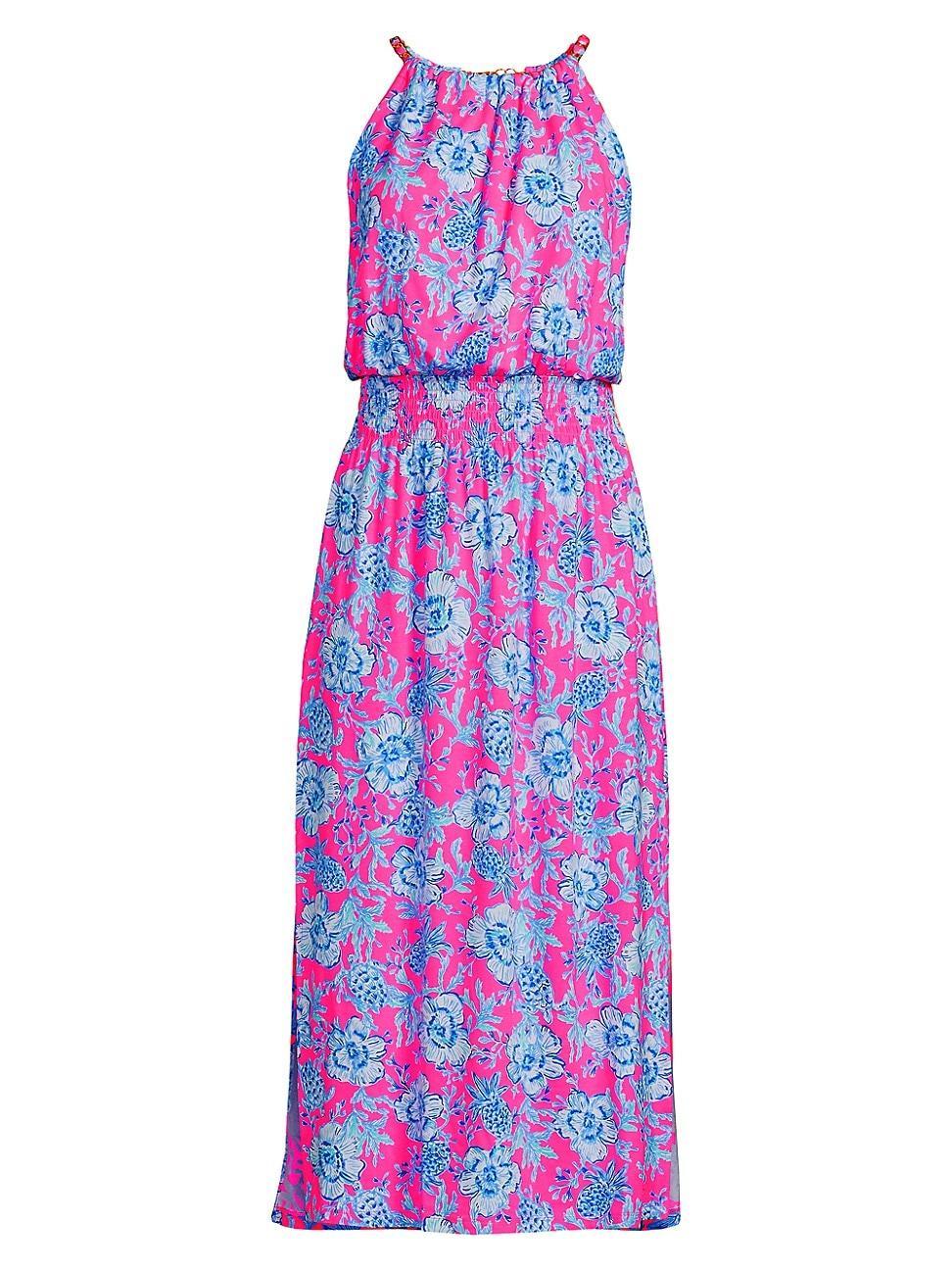 Womens Gracelyn Floral Halter Midi-Dress Product Image