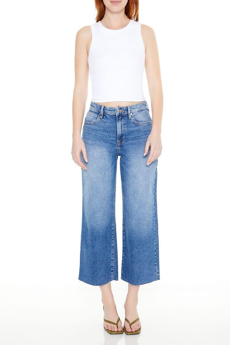 Cropped Wide-Leg Jeans | Forever 21 Product Image