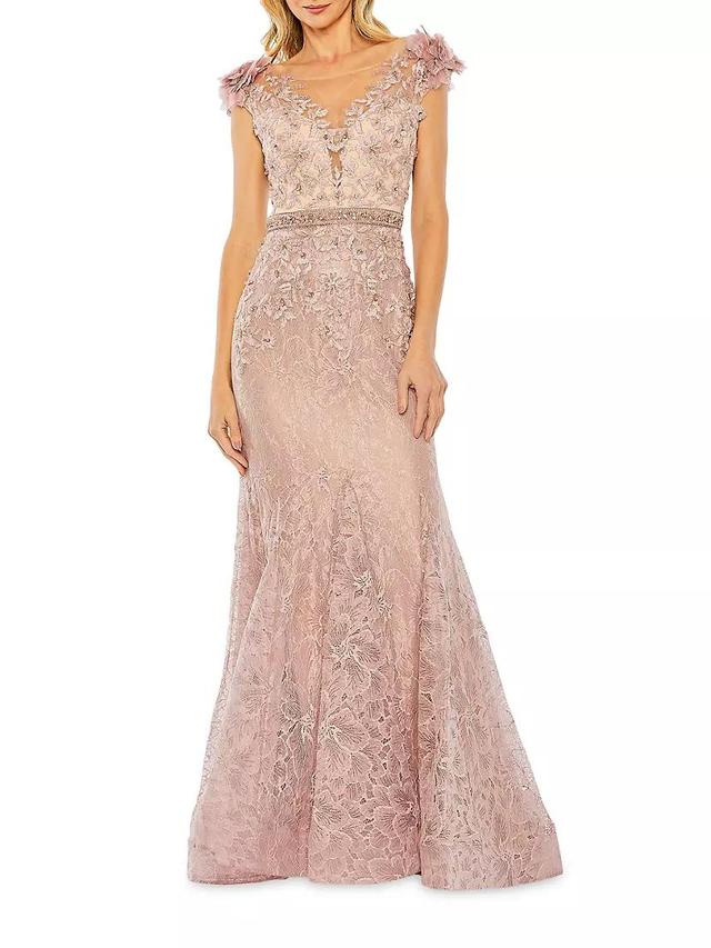 Beaded Lace Gown Product Image