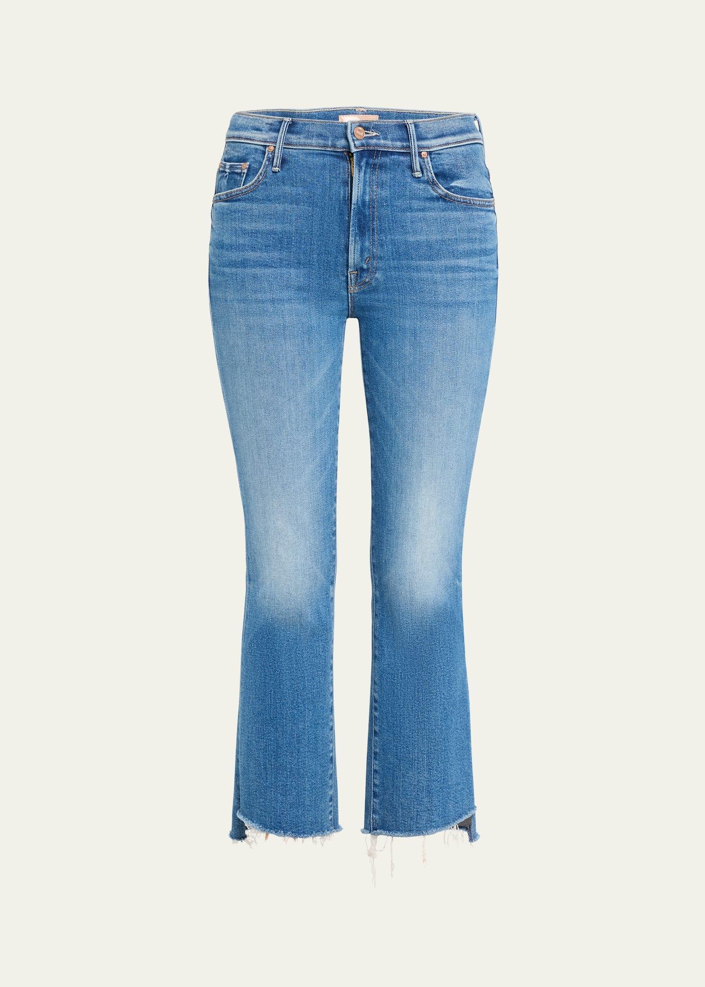 MOTHER The Insider Crop Step Fray in Limited Edition - Blue. Size 28 (also in 24, 25, 26, 27, 29, 30, 31, 32, 34). Product Image