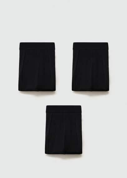 3-pack of black cotton boxer shorts  - Men | MANGO USA Product Image