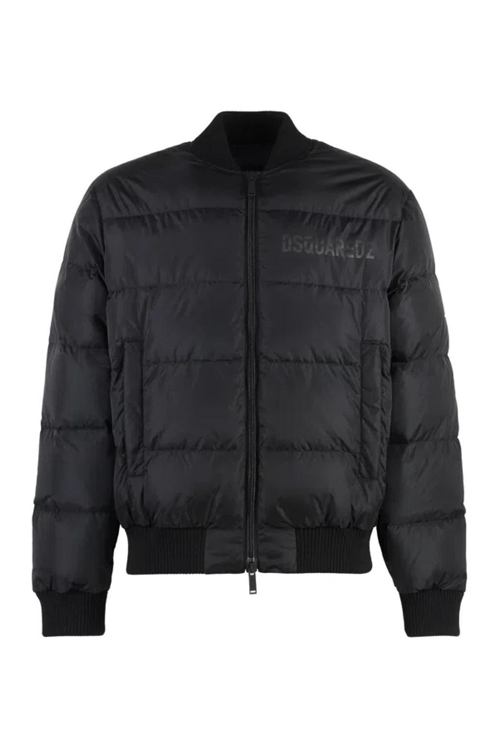 DSQUARED2 Men's Padded Bomber Jacket In Black Product Image