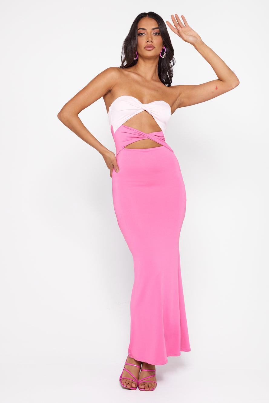 Pursuing Vibrance Midi Dress Pink Product Image