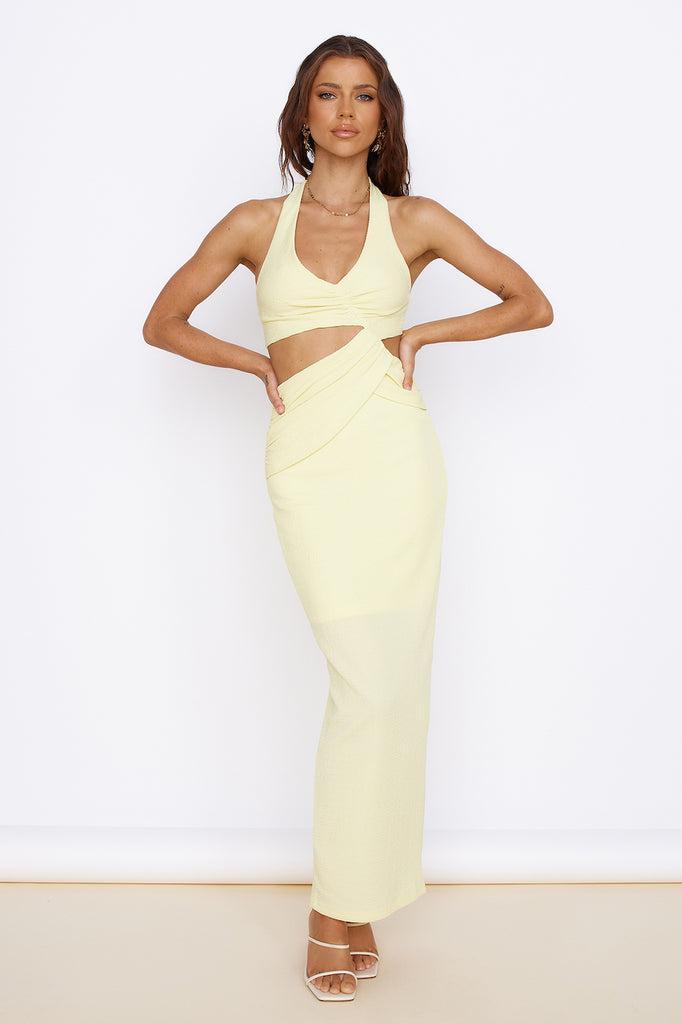 New Found Purpose Maxi Dress Yellow Product Image