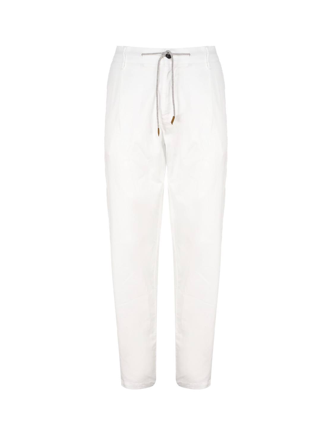 Drawstring Trousers In White Product Image