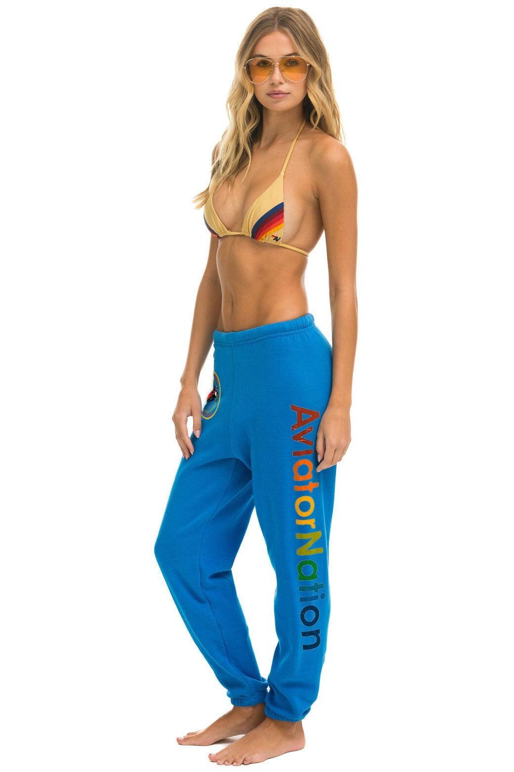 AVIATOR NATION ASPEN SWEATPANTS - OCEAN Female Product Image