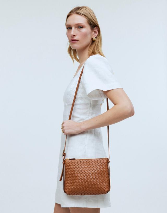 Crossbody Bag in Handwoven Leather Product Image