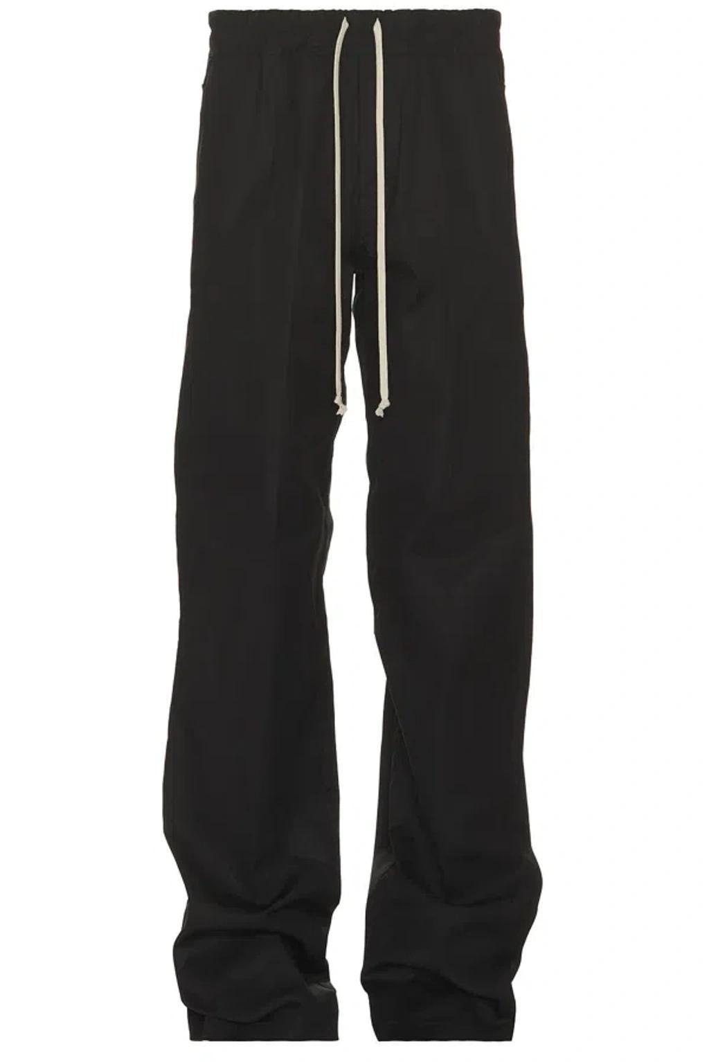 Black Drawstring Trousers In 09 Black Product Image