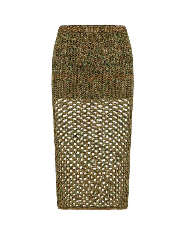 Knit Aria Midi Skirt - Green Product Image