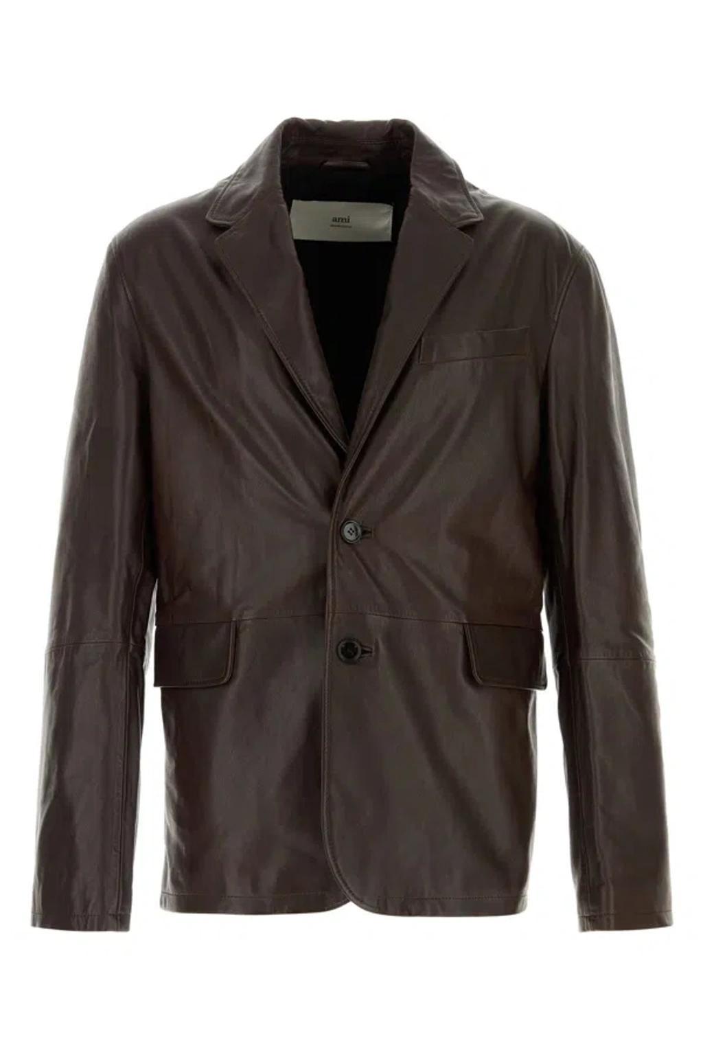 Two Buttons Jacket-l Nd Ami Male In Darkcoffee Product Image