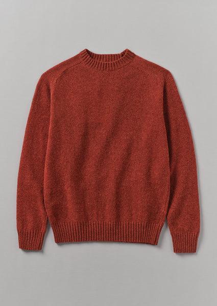 Wool Crew Neck Sweater | Red Granite Product Image