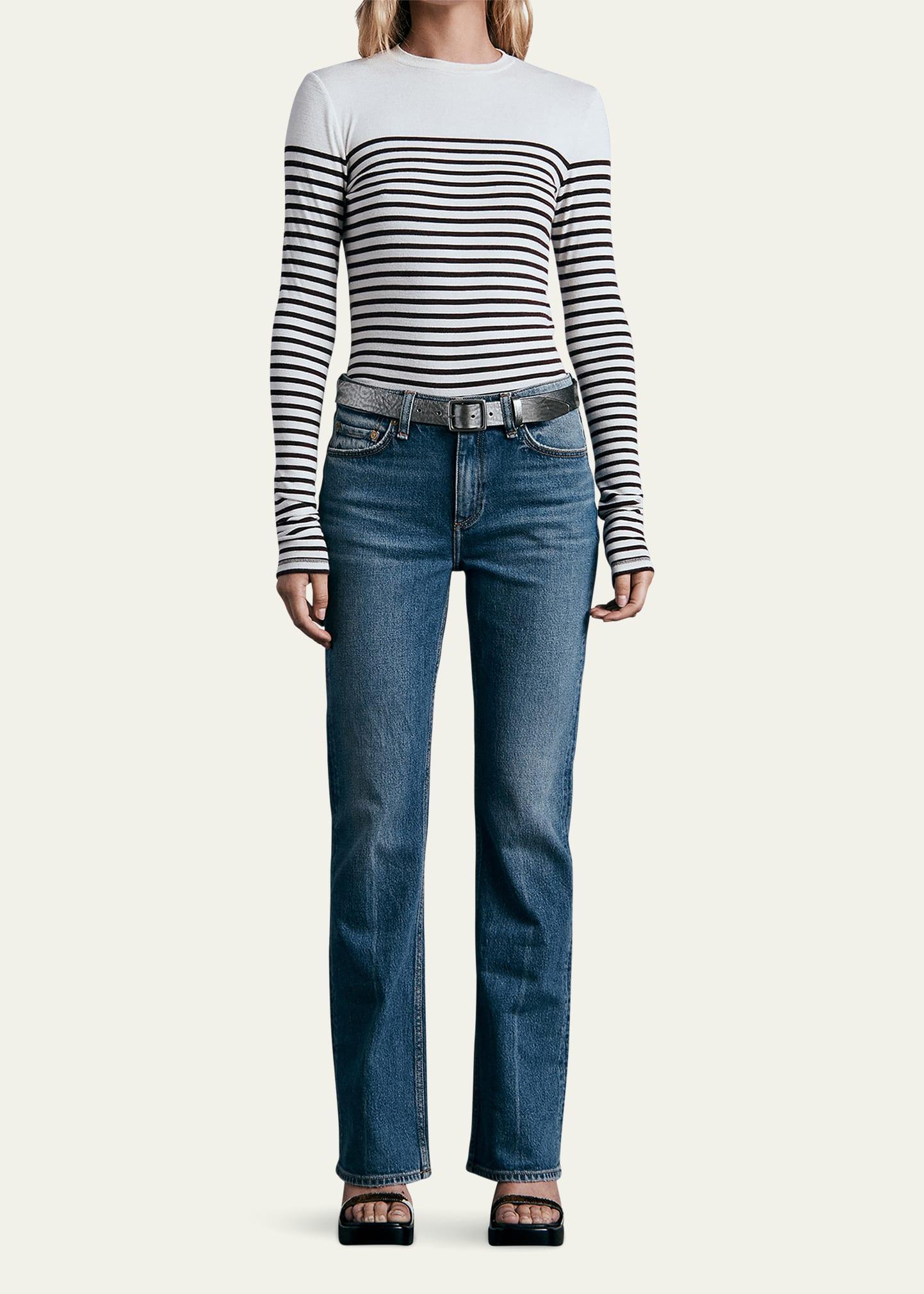 Womens Peyton Bootcut Mid-Rise Jeans Product Image