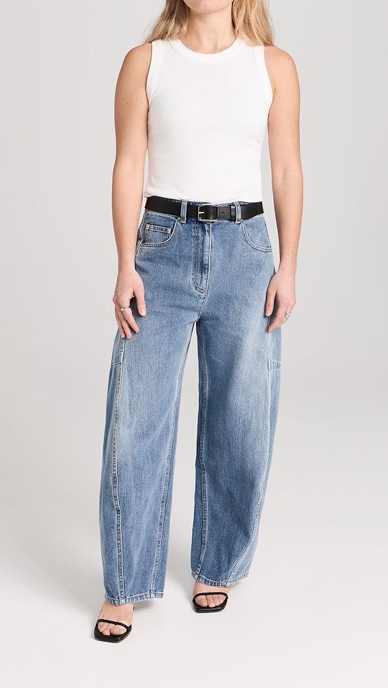 Tibi Petite Classic Wash Denim Sid Jeans | Shopbop Product Image