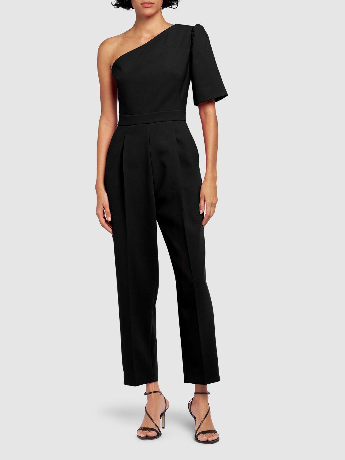 Smalto One-sleeve Jumpsuit In Black Product Image