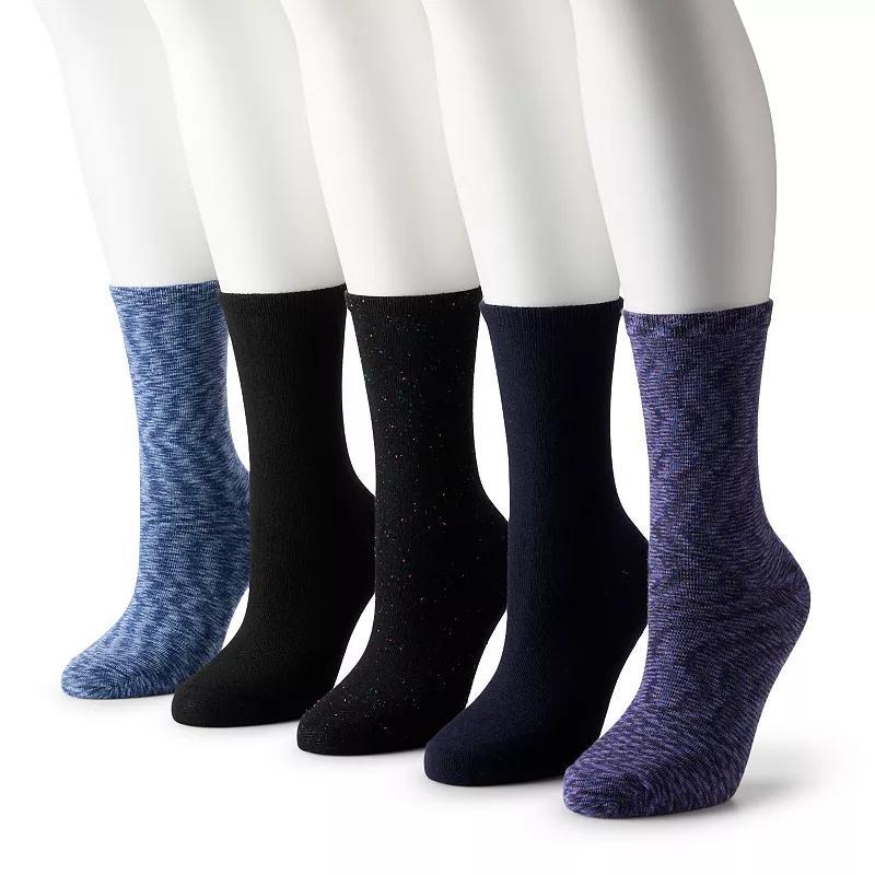 Womens Sonoma Goods For Life Space Dye Crew Socks 5-Pack Product Image