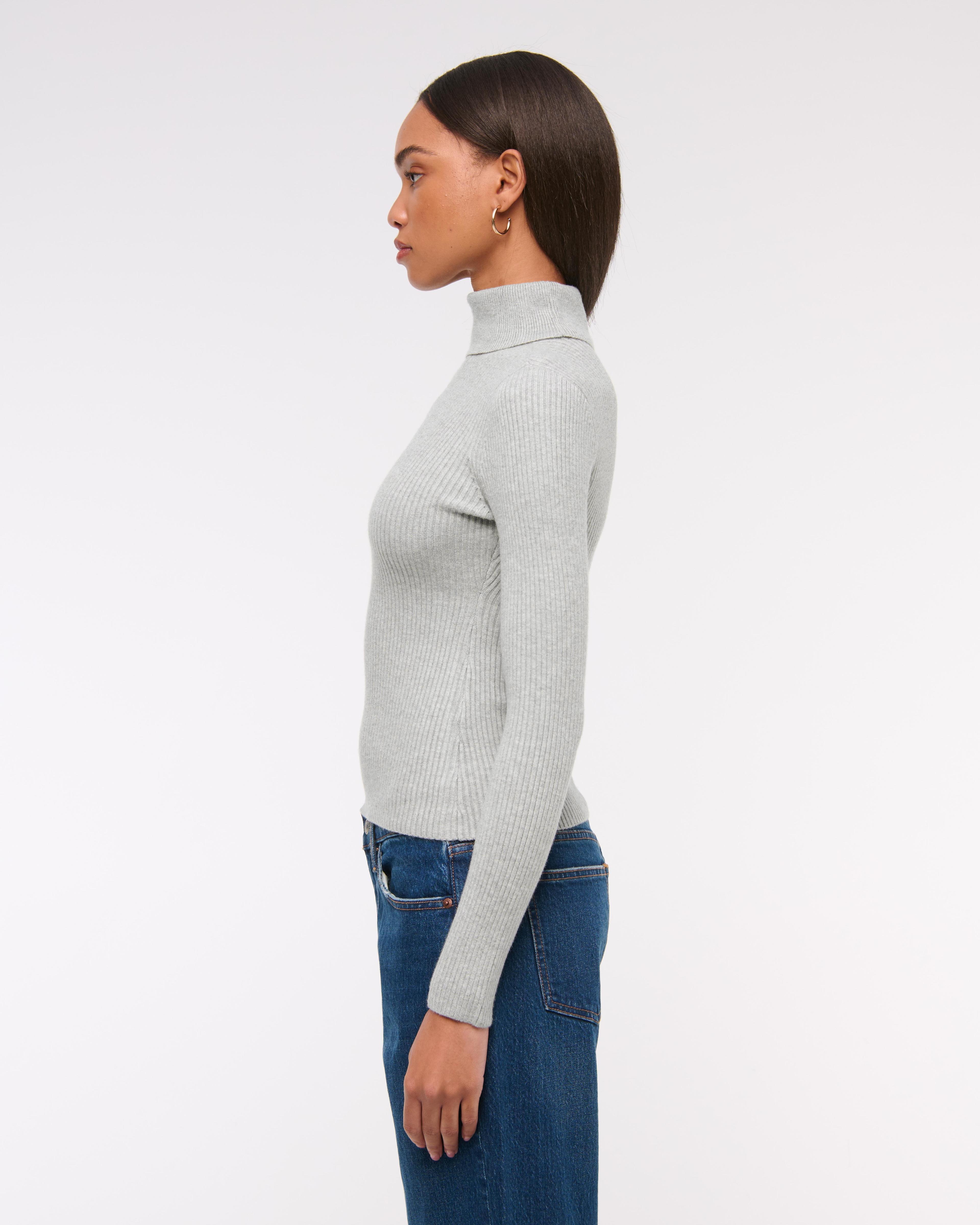 LuxeLoft Slim Ribbed Turtleneck Top Product Image