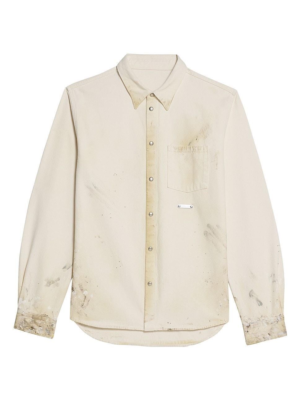 Men's Dirty-Effect Overshirt Product Image