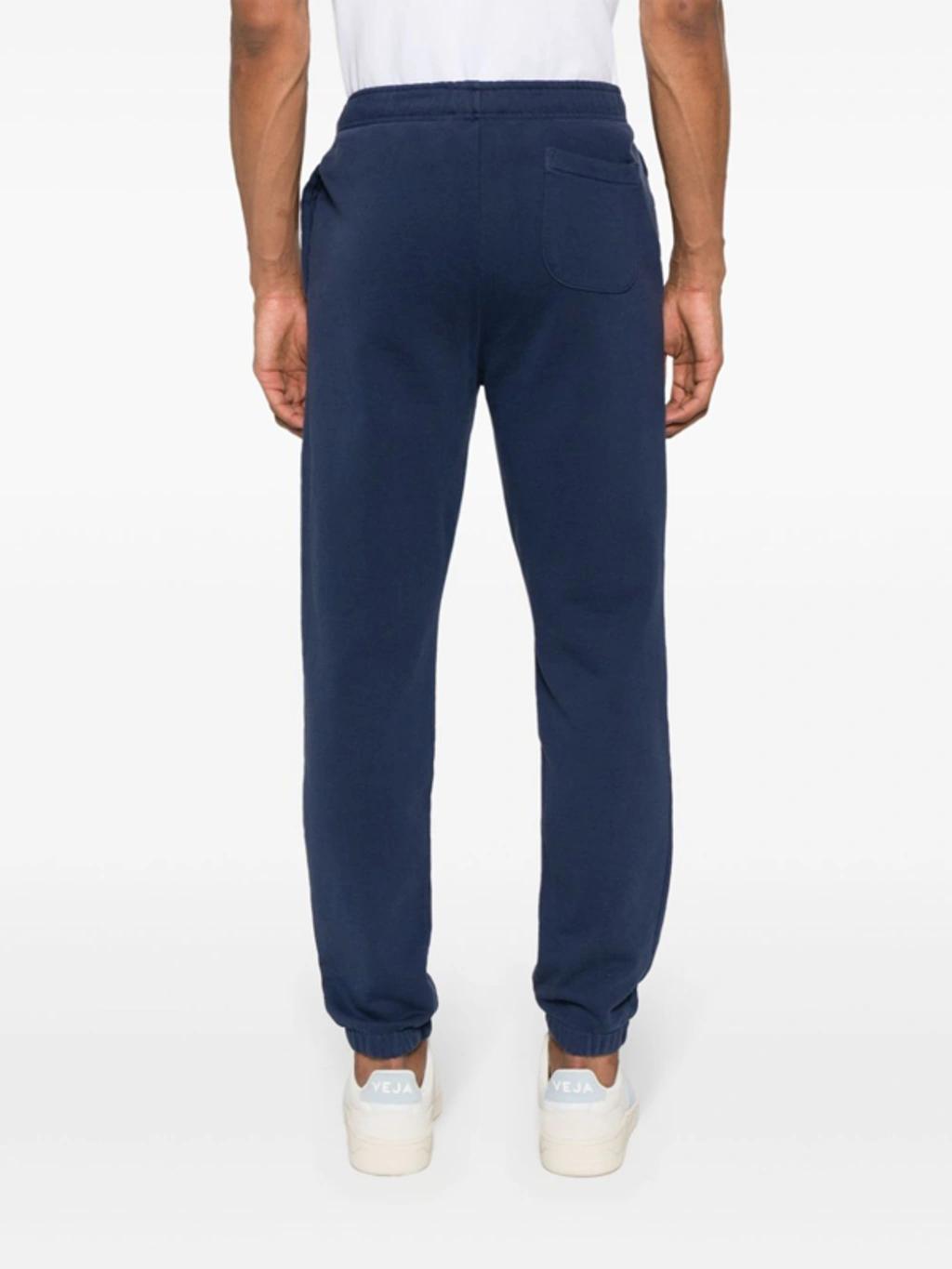 Polo Pony-embroidered Track Trousers In Blue Product Image