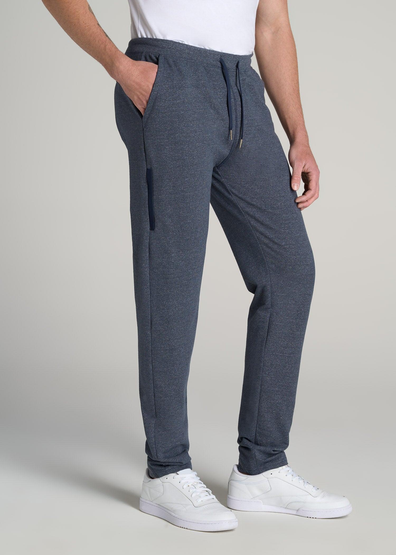 Microsanded French Terry Sweatpants for Tall Men in Navy Mix Male Product Image