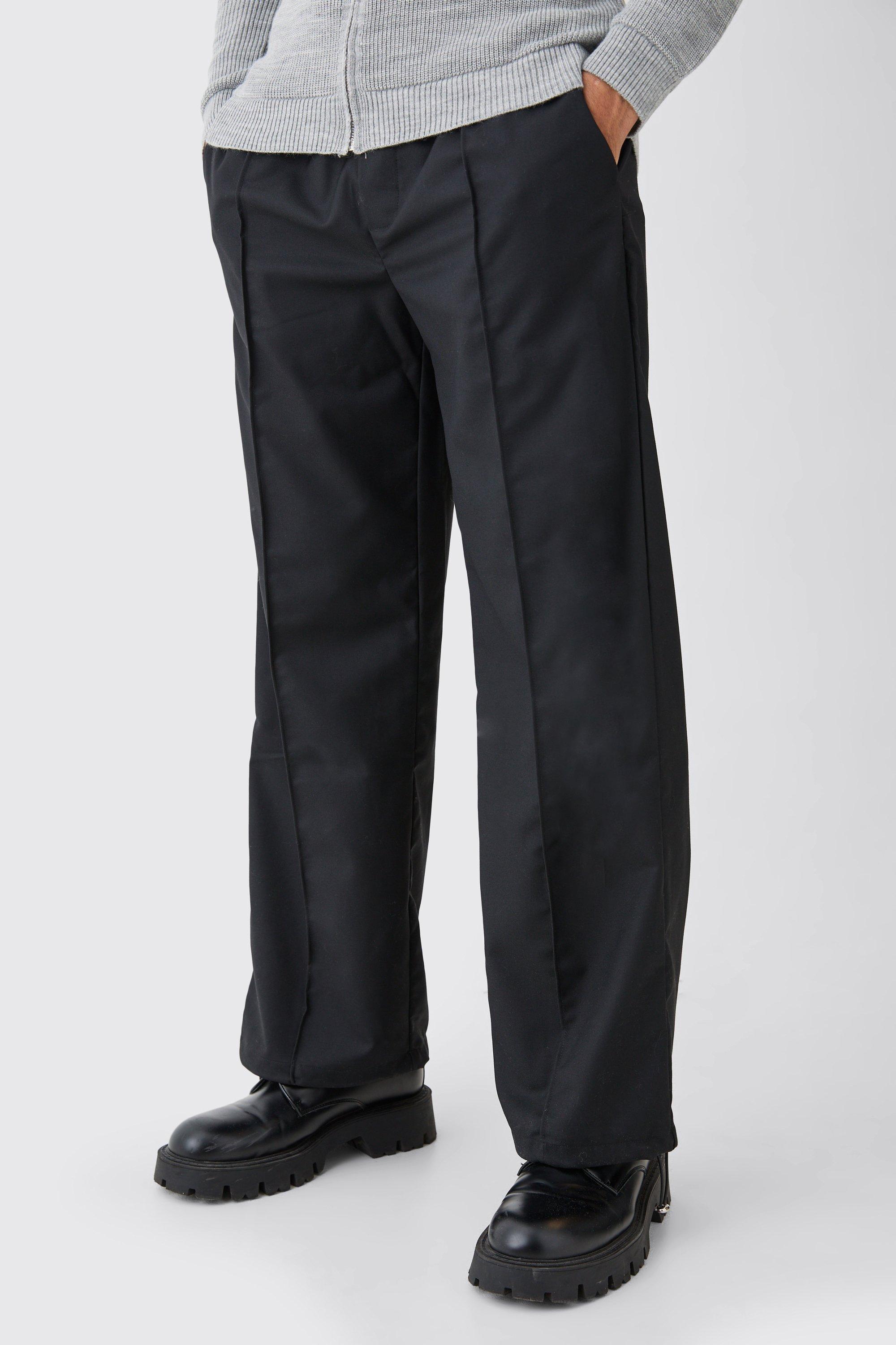 Tailored Pintuck Wide Leg Joggers | boohooMAN USA Product Image