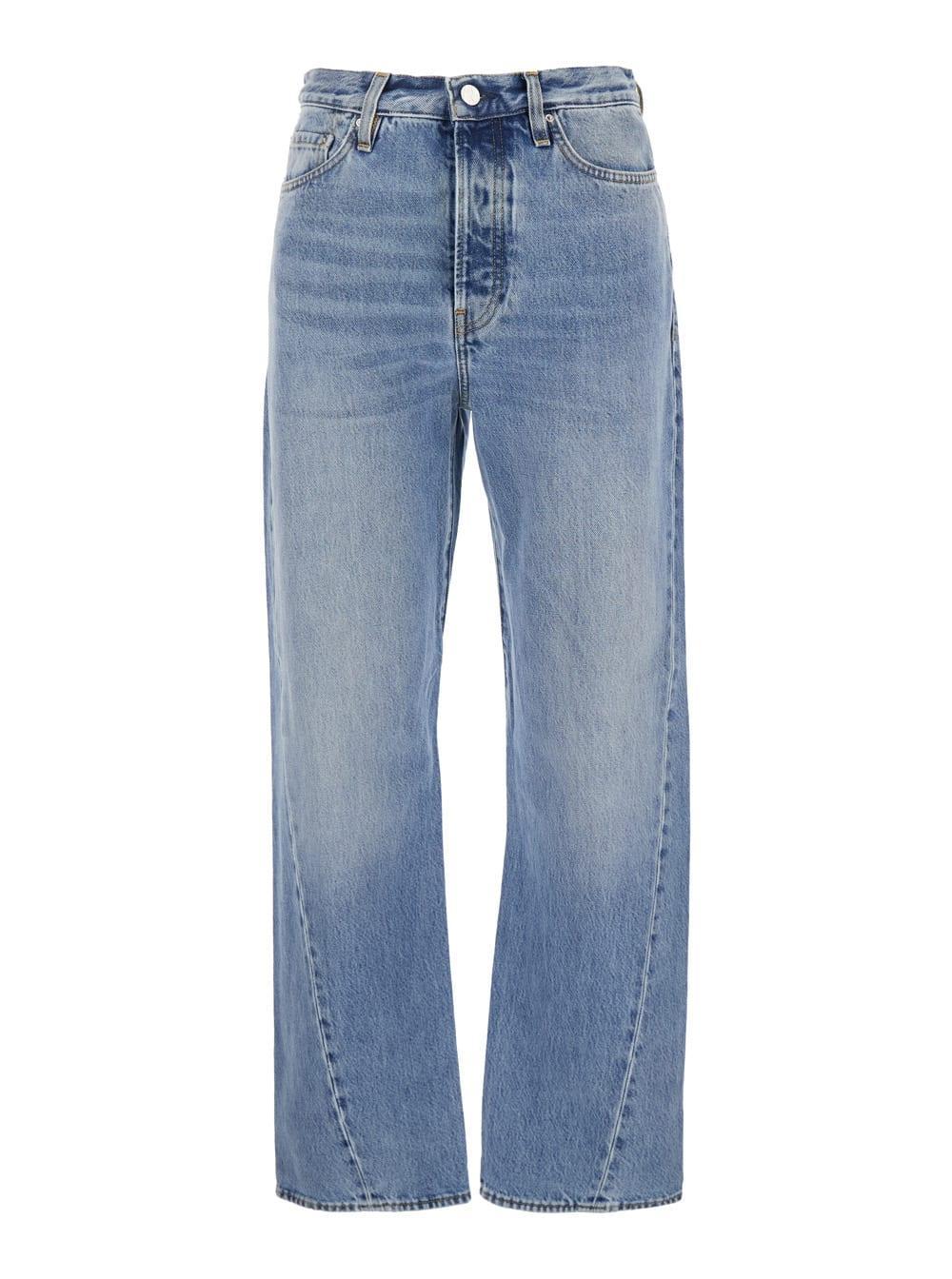 TOTÊME Twisted Seam Denim Full Length 32 In Blue Product Image