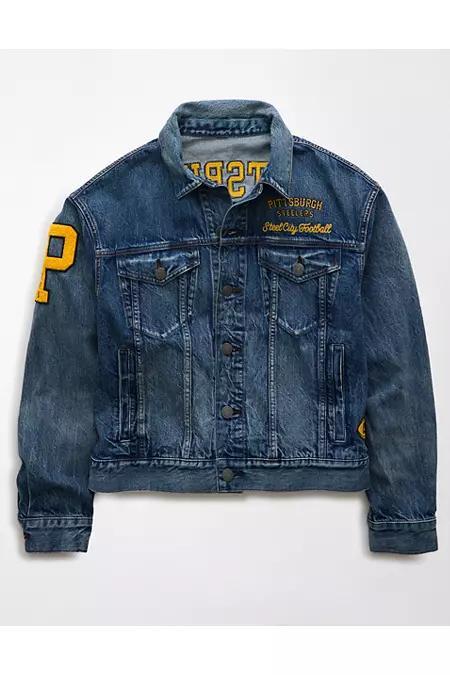 AE NFL Pittsburgh Steelers Denim Jacket Mens product image