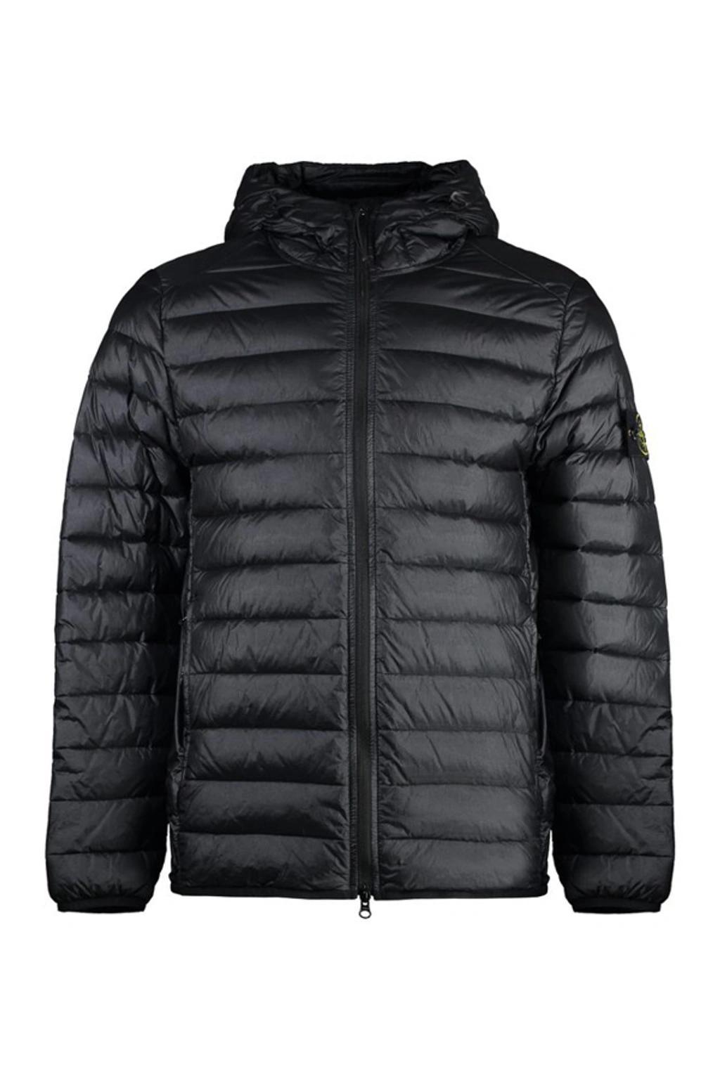 Lightweight Hooded Down Jacket In Black Product Image