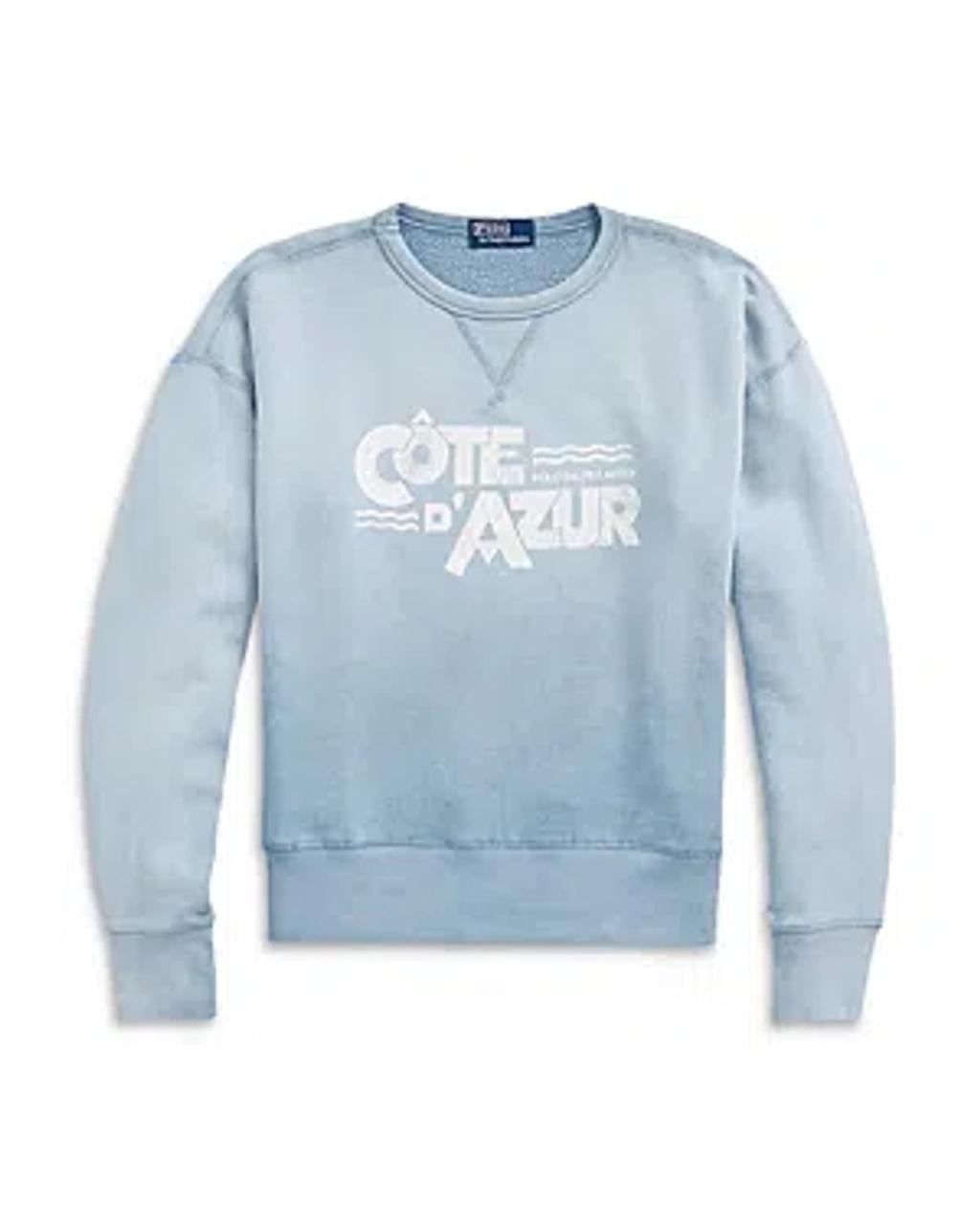 Vintage Fit Fleece Graphic Sweatshirt In Southport Blue Product Image