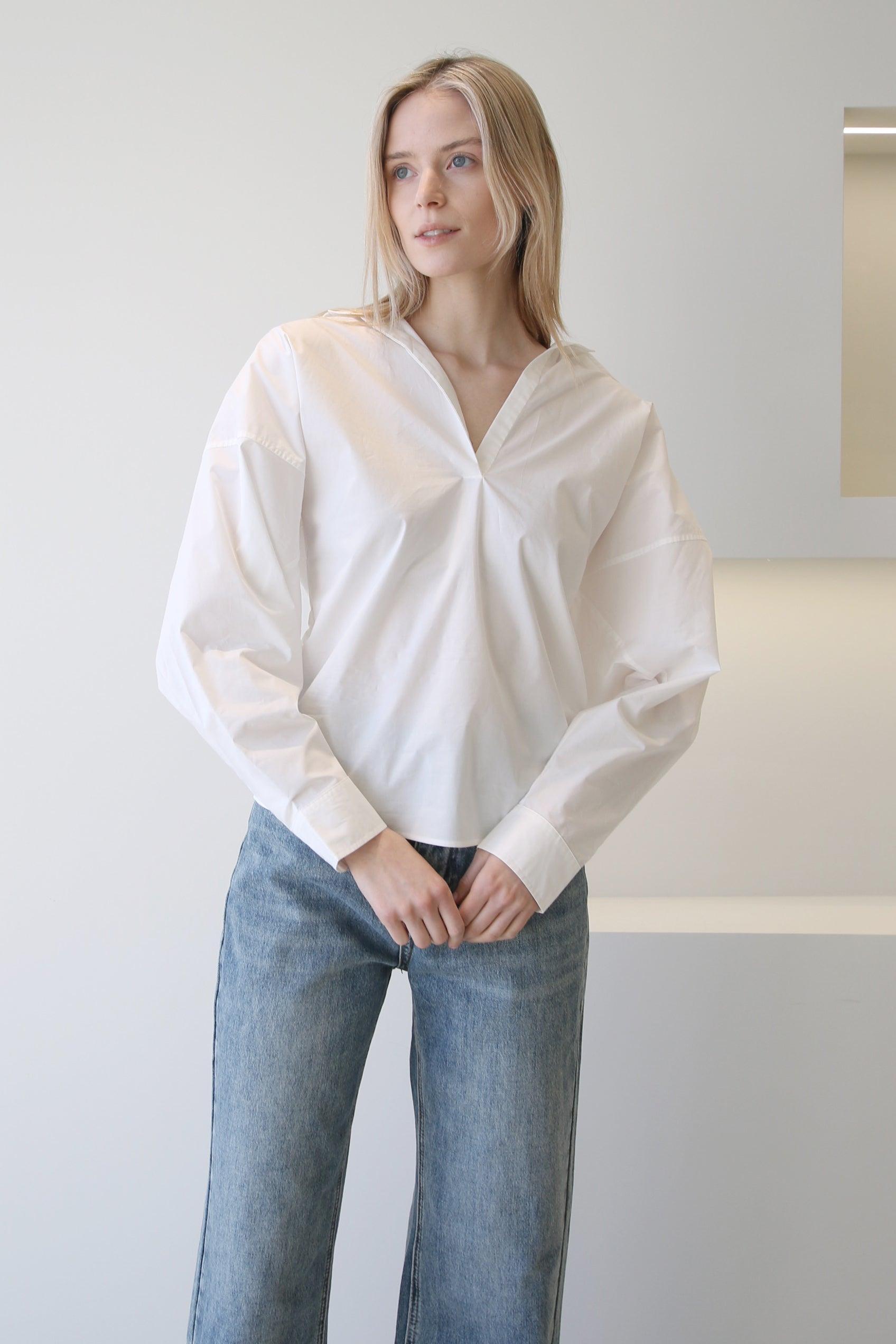 Toteme Cotton Poplin Shirt White Product Image