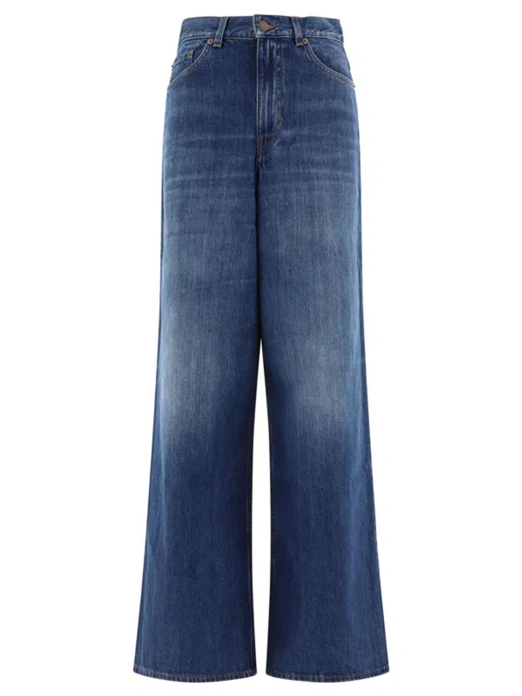 CHLOÉ Wide-leg Jeans In Night Blue Product Image