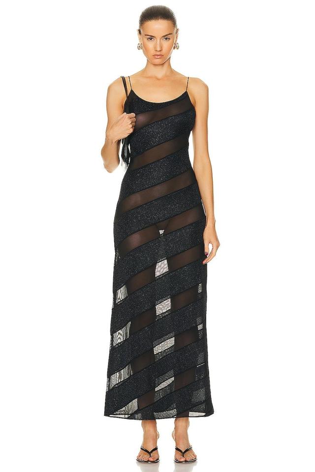 Oseree Lumière Twist Dress Black. (also in ). Product Image