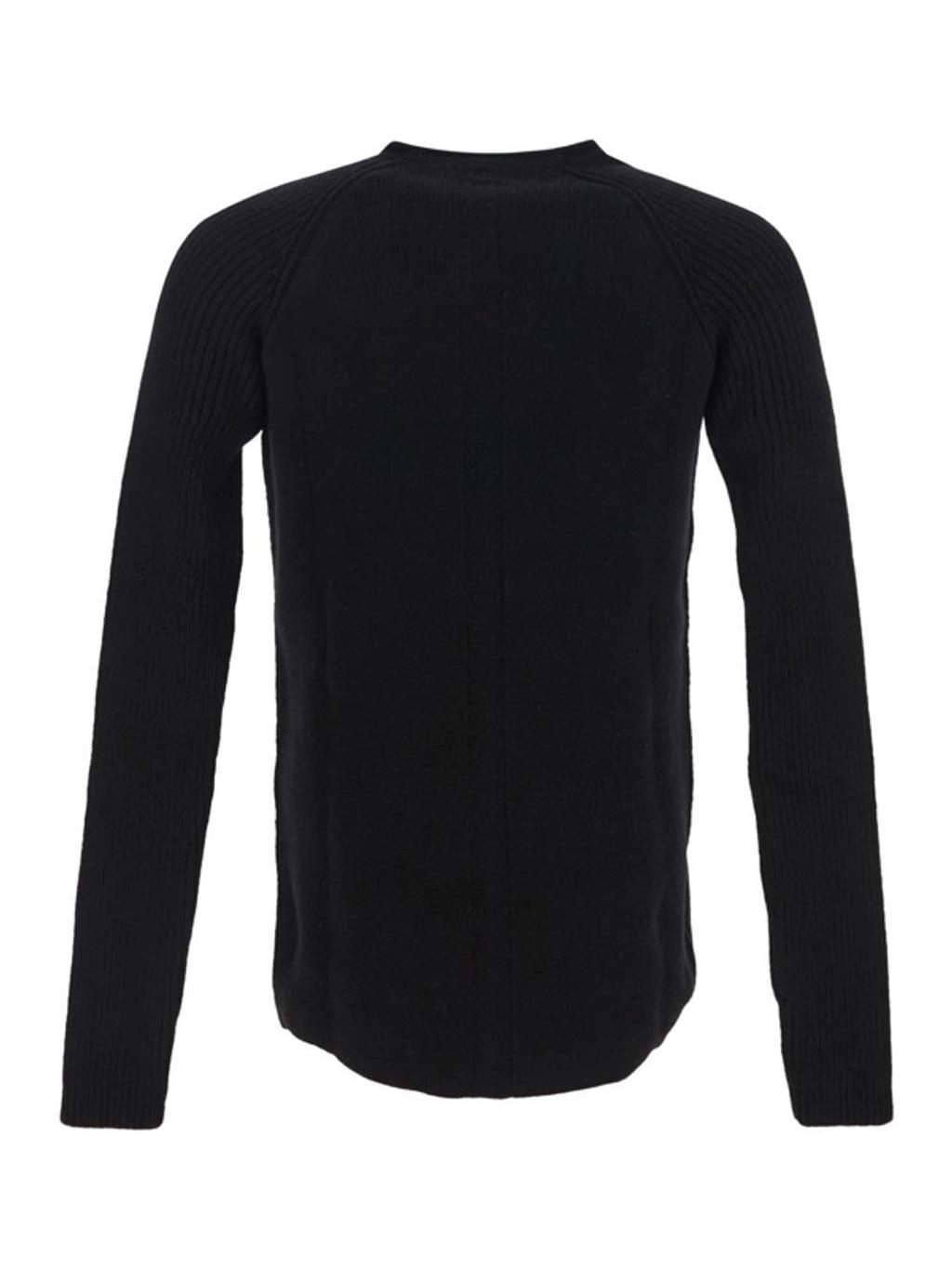 RICK OWENS Long Sleeved Crewneck Pullover In Black Product Image