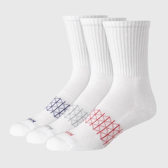 Hanes Premium Mens 3pk Absolute Active Crew Socks 6-12 Product Image