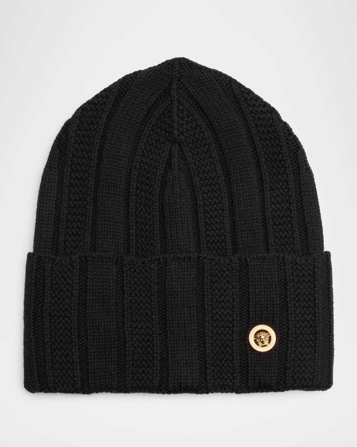 Mens Flat-Rib Wool Beanie Product Image