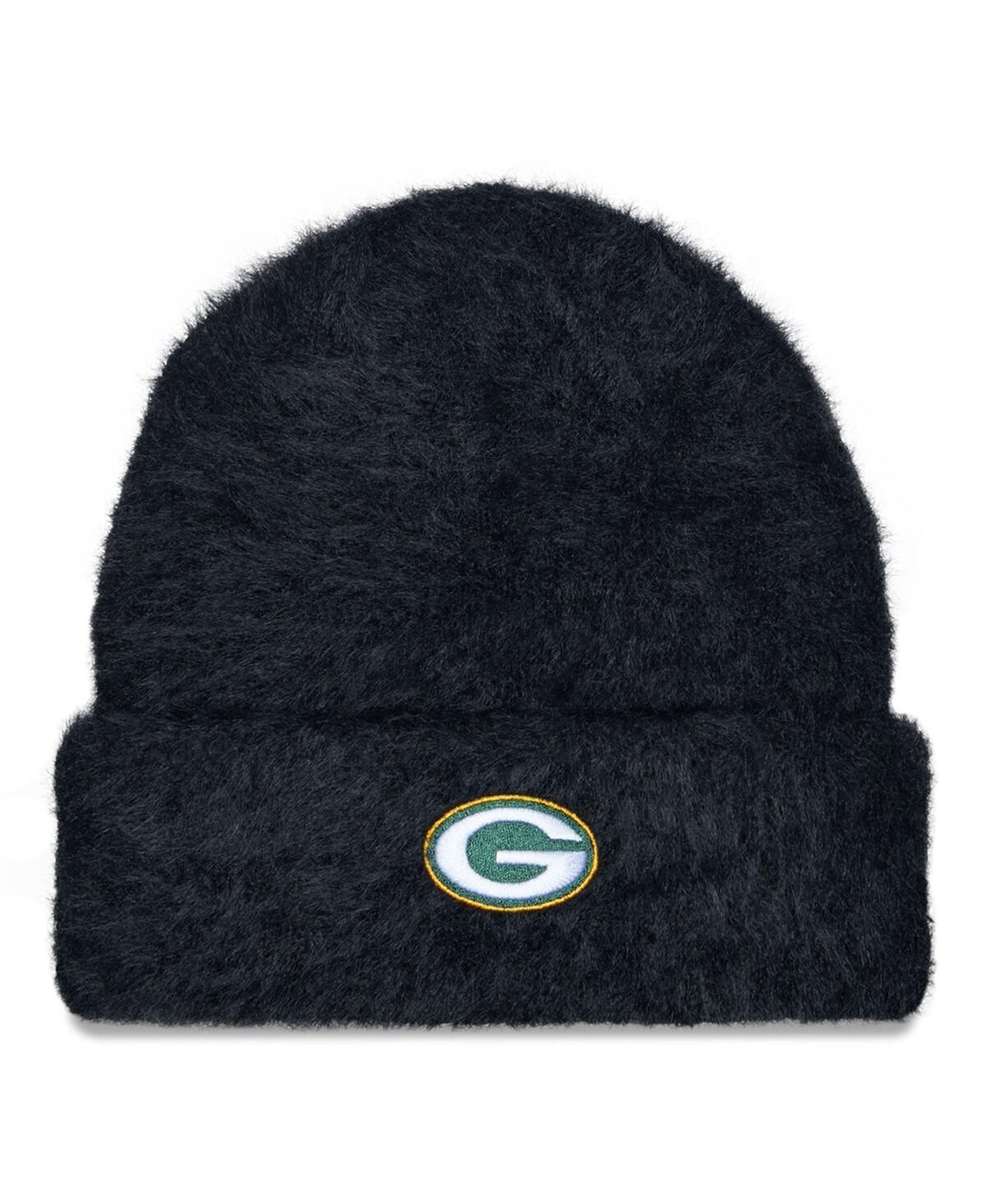 Womens New Era Green Bay Packers Fuzzy Cuffed Knit Hat Product Image