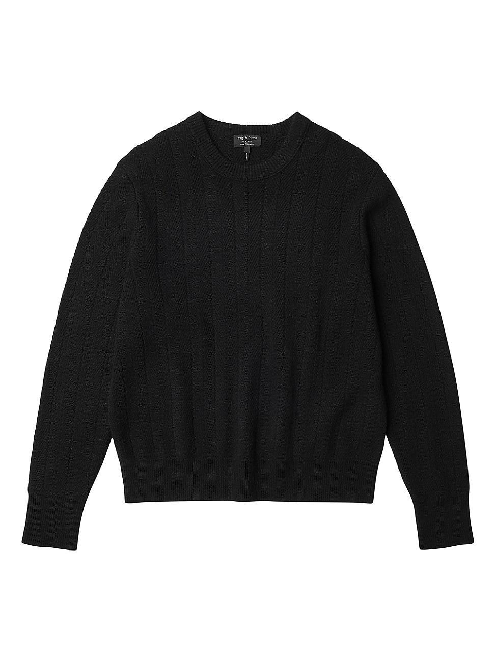 rag & bone Durham Herringbone Stitch Cashmere Sweater Product Image